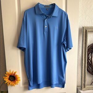 Peter Millar Men's Blue Polo Shirt - L - Great Condition